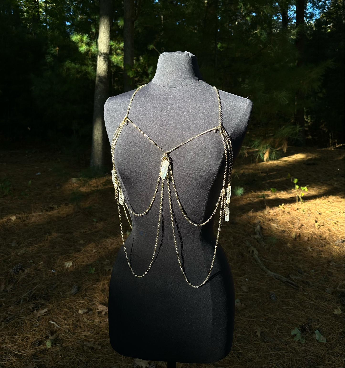 Clear Quartz Body Chain