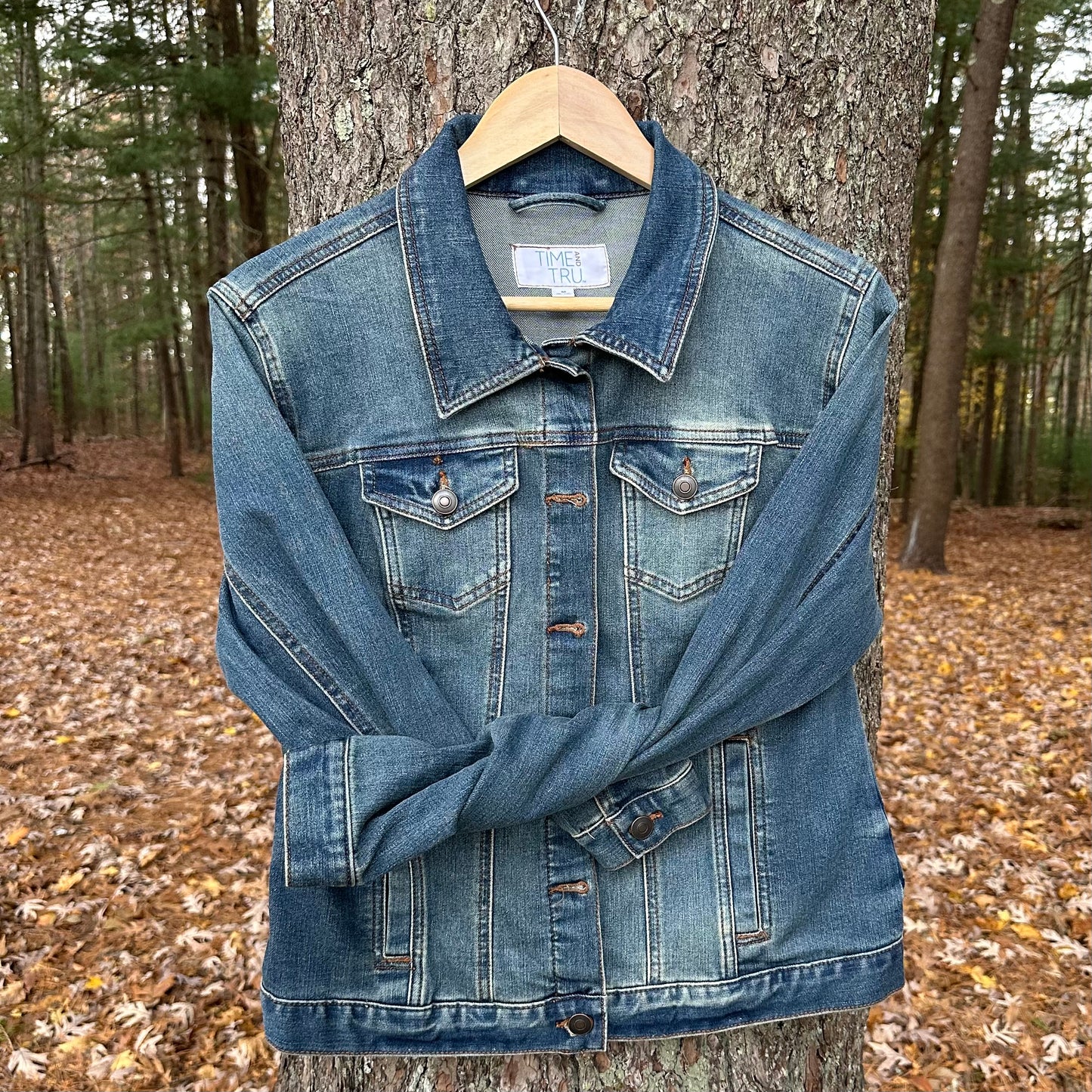 Sun and Moon Embroidered Denim Jacket