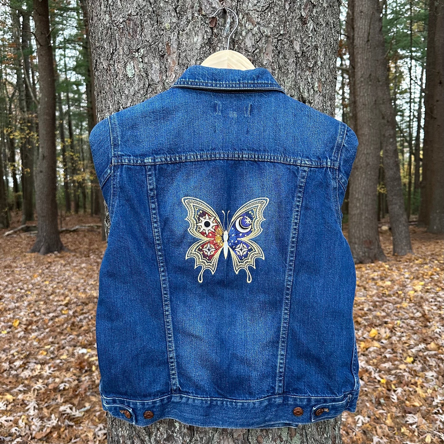 Celestial Butterfly Denim Jacket
