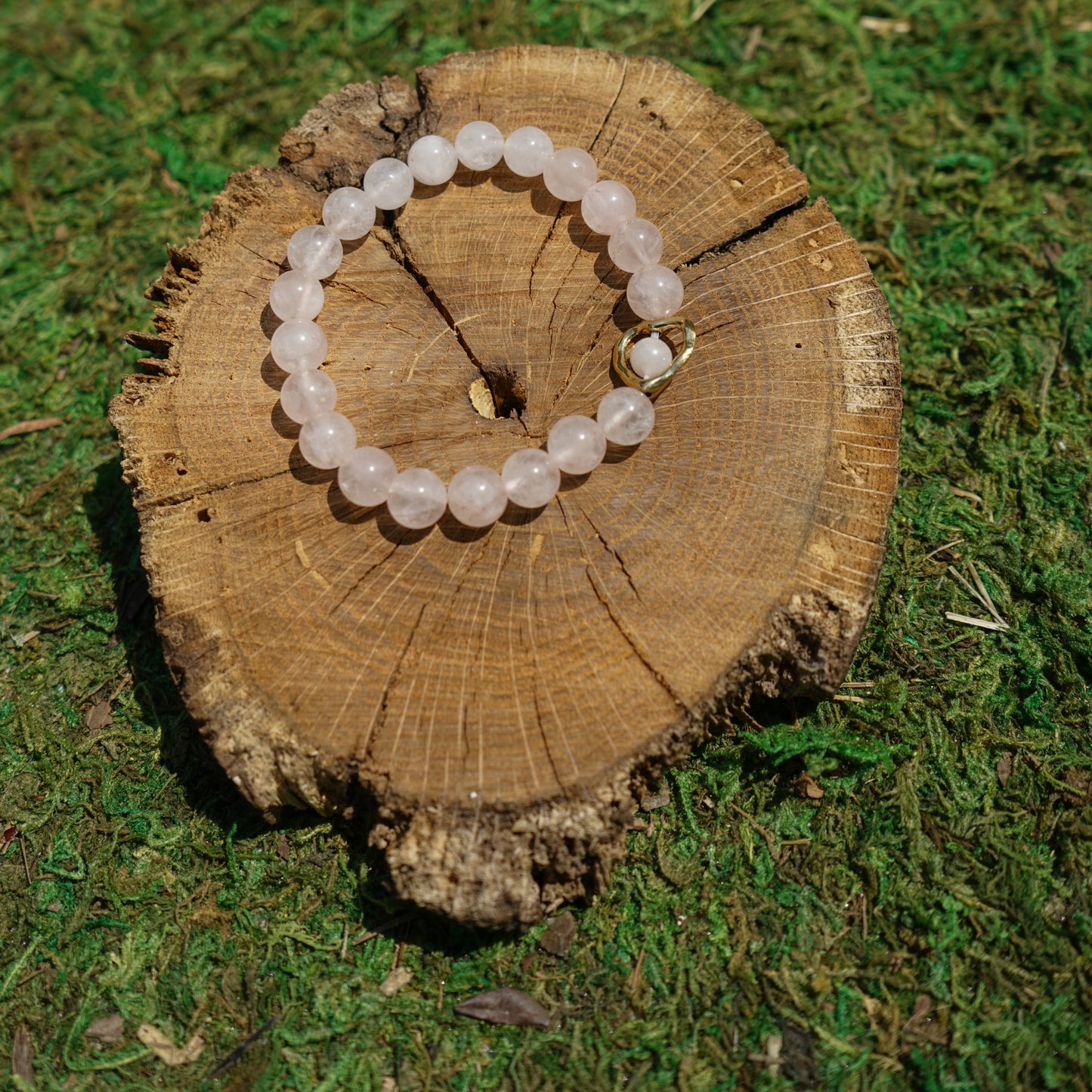 Rose Quartz with Heart Bracelet