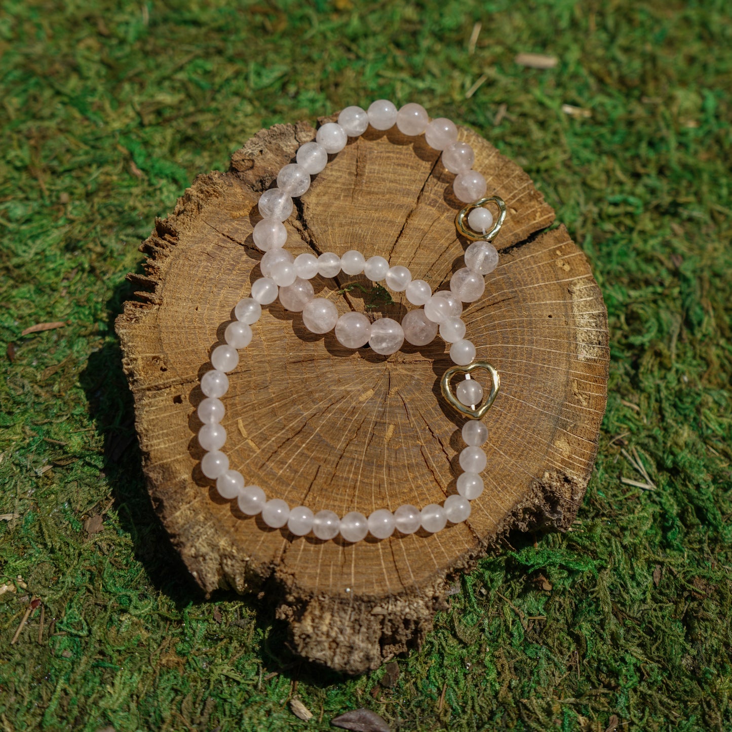 Rose Quartz with Heart Bracelet