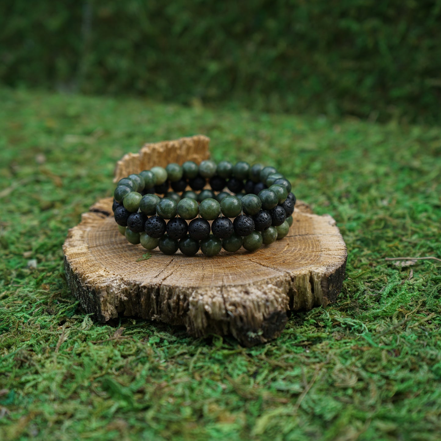 3-Tier Jade and Lava Rocks